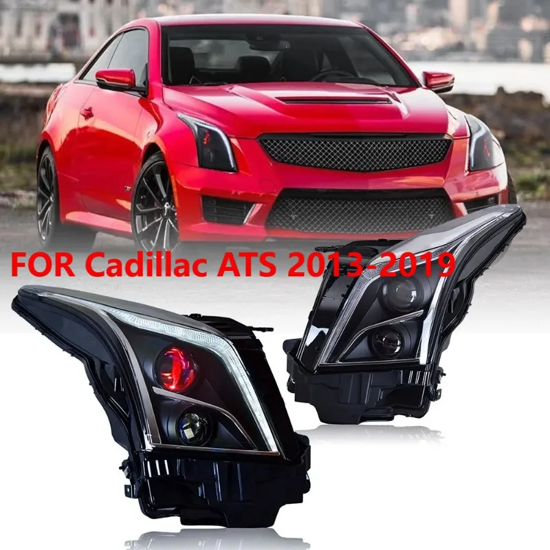 

Светодиодные фары для проектора Red Devil Eye для Cadillac ATS 2013-2019, 2 шт. DRL в сборе