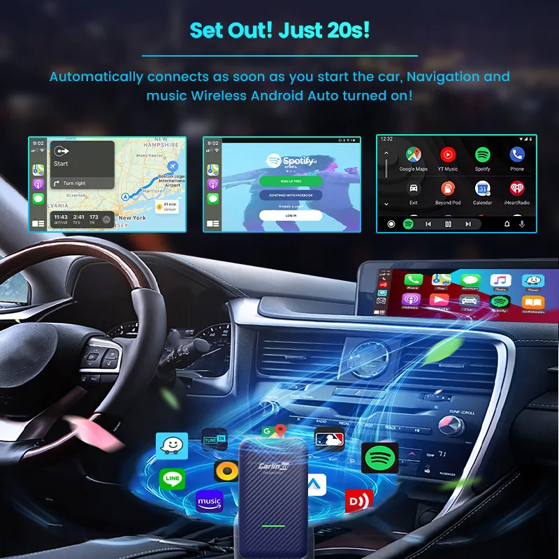 Carlinkit 4.0 Apple CarPlay Dongle ไร้สาย Activator สำหรับ Audi Proshe Benz VW Volvo Toyota IOS 15ปลั๊กและเล่นรถ MP4 MP5 Play