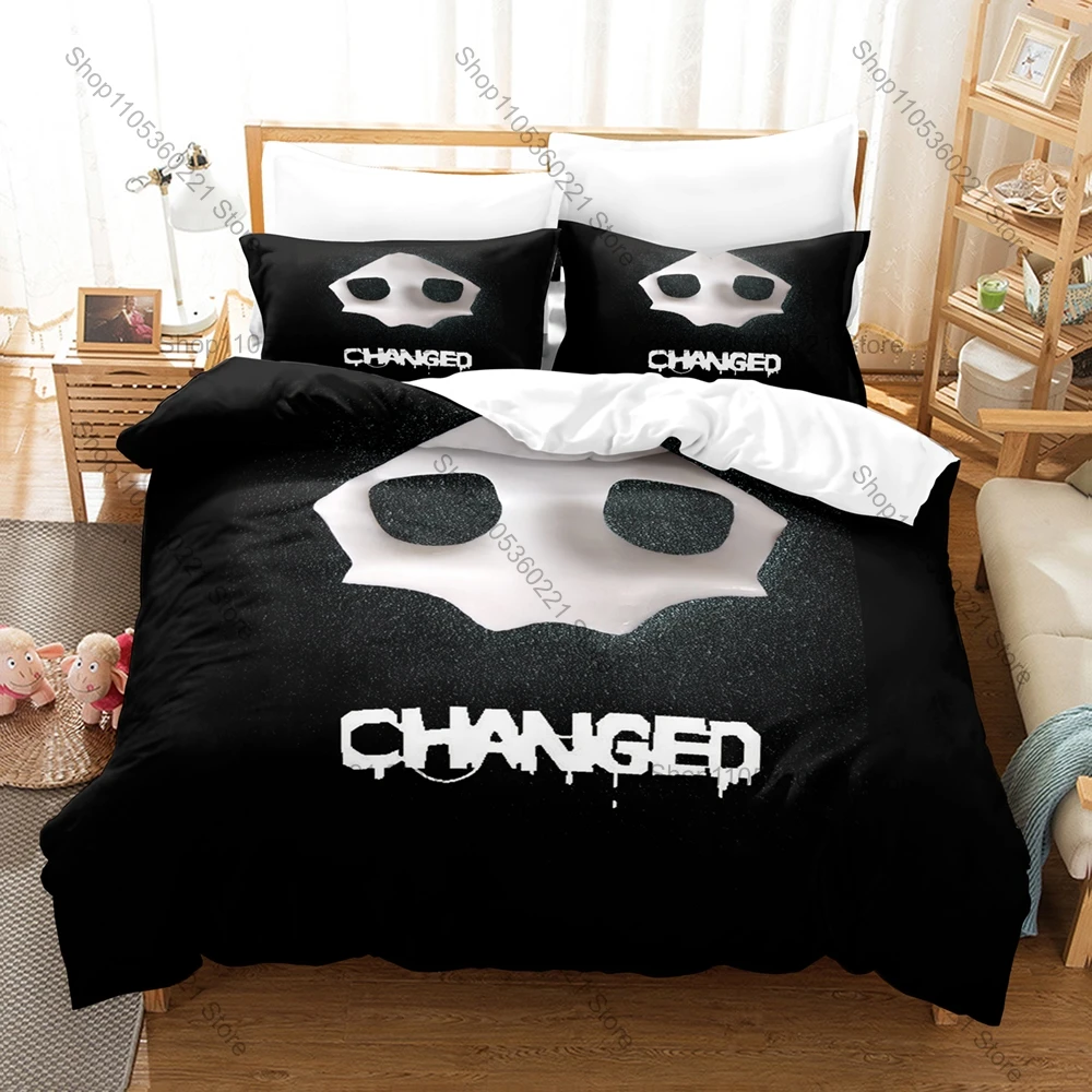 Dark Latex Wolf Puro Bedding Set 3D Pattern Duvet Cover + 2 Pillowcases Furry Game Bed Linen Single Queen King