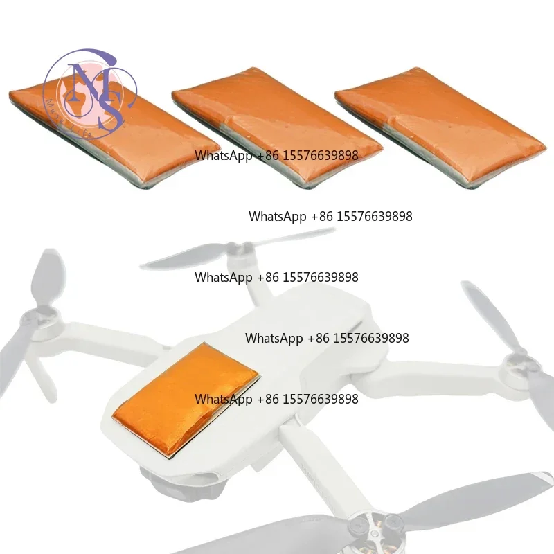 3Pcs Water Activated Drone Float Sticker, Anti-Loss Self-Floating Airbag for RC Aircraft Water Rescue Protection