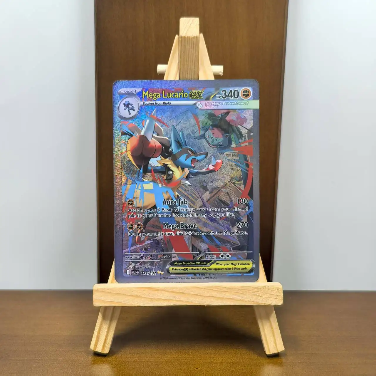البوكيمون جمع بطاقات الإنجليزية ميجا سيمفونيا ميجا شجاع Gardevoir Lucario بطاقة واحدة لعبة كلاسيكية أنيمي بطاقات دمى هدايا