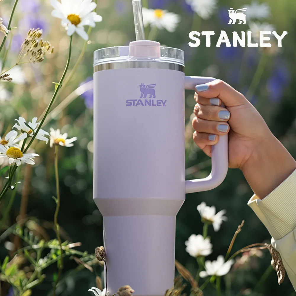Термос STANLEY из нержавеющей стали 304, большой объем, стильный дизайн, популярный среди интернет-знаменитостей, гигантская автомобильная кружка для воды, подарок для мужчин и женщин.