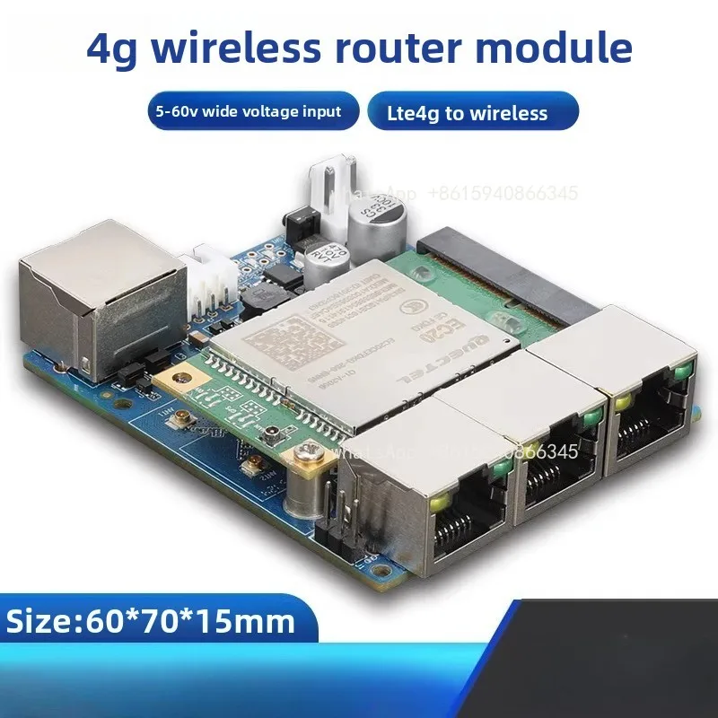 4Gwireless router PCBA main board full Netcom card 4 port WIFI module, network relay, wide voltage 5-60V industrial micro router