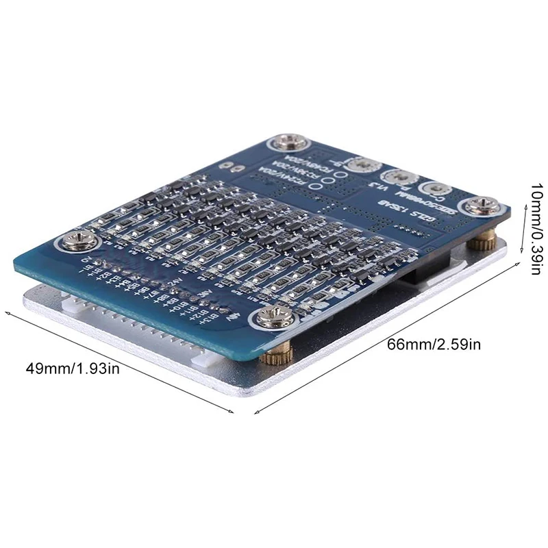 13S 48V 20A Li-Ion Cell 18650 Battery Protection BMS PCB Board With Balance Function