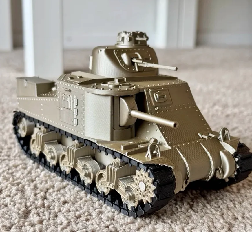 

1:35Scale 3DPrinted WWII US M3 Lee Medium Tank Model Creative DIY Assembly Kit Military Collectible for Desktop Display Hobbyist