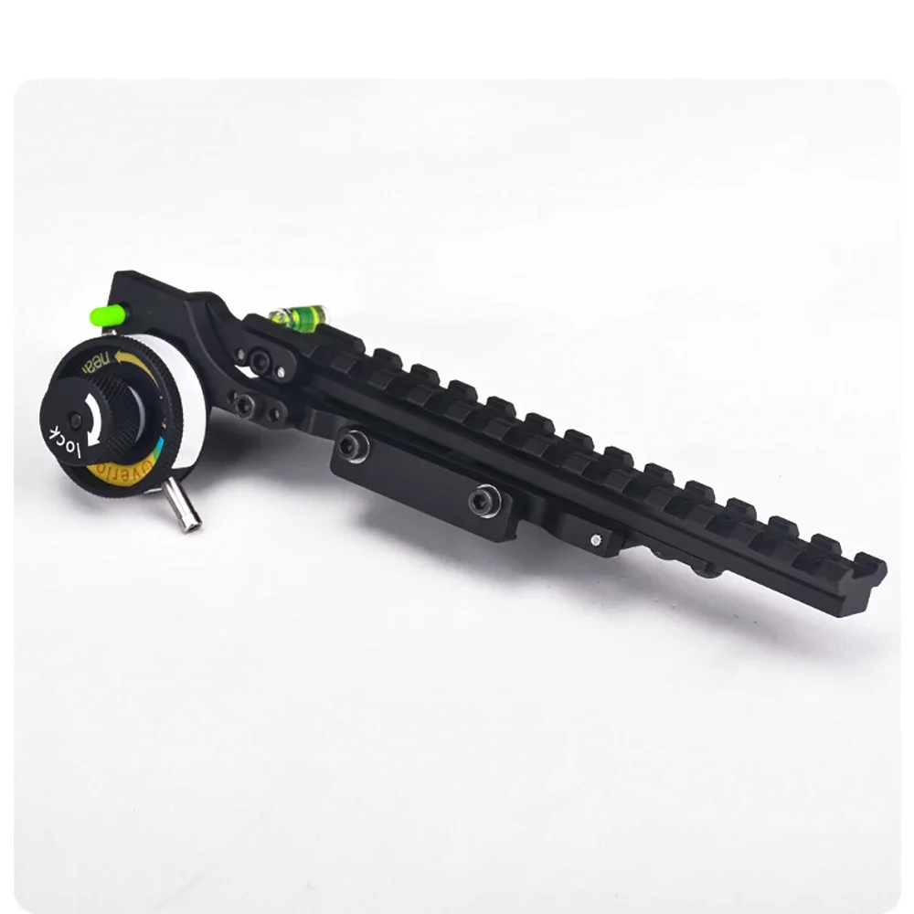 Archery Crossbow Aiming Frame Bracket Adjustable Up and Down with Green Light Archery Hunting Shooting Accessory