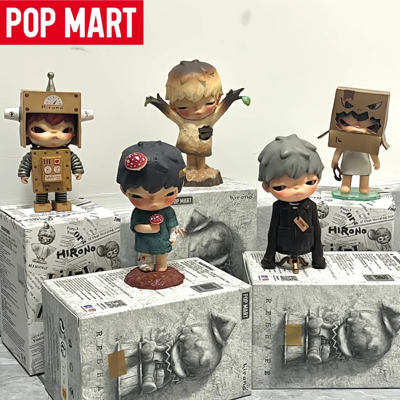 

POP MART, оригинальная серия Hirono Reshape, Mystery Box, ПВХ, аниме, экшн-фигурка, коллекция, модель, настольный орнамент, кукла, игрушка в подарок