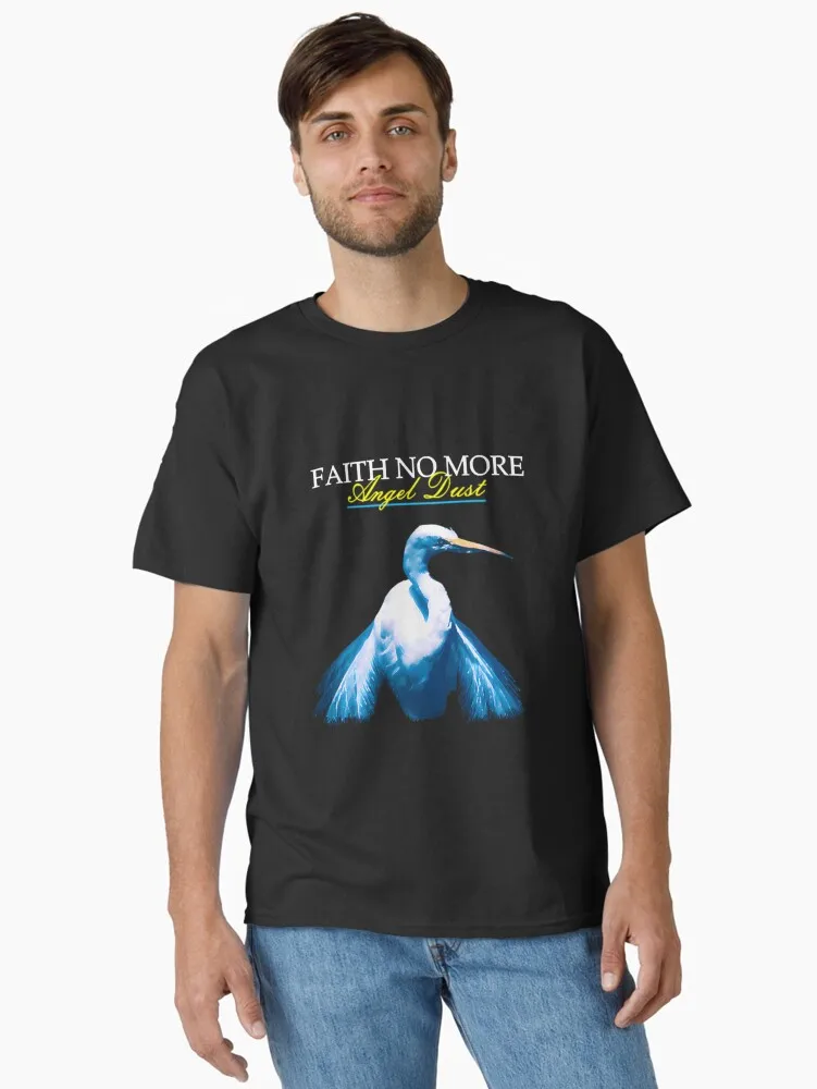 New Faith No More Angel Dust Heron Album T-shirt Retro 90s Alternative Rock Band Graphic Unisex Crew Neck Tee Casual Loose Tops