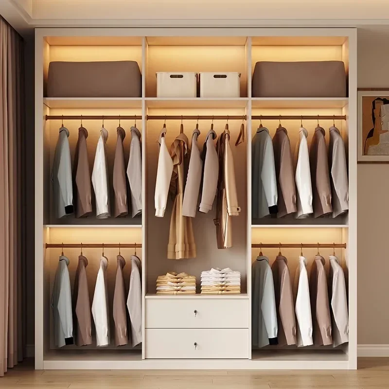 Modern Aluminum Storage Cabinet Aviation Honeycomb Alloy Sliding Door Household Wardrobe Clothing