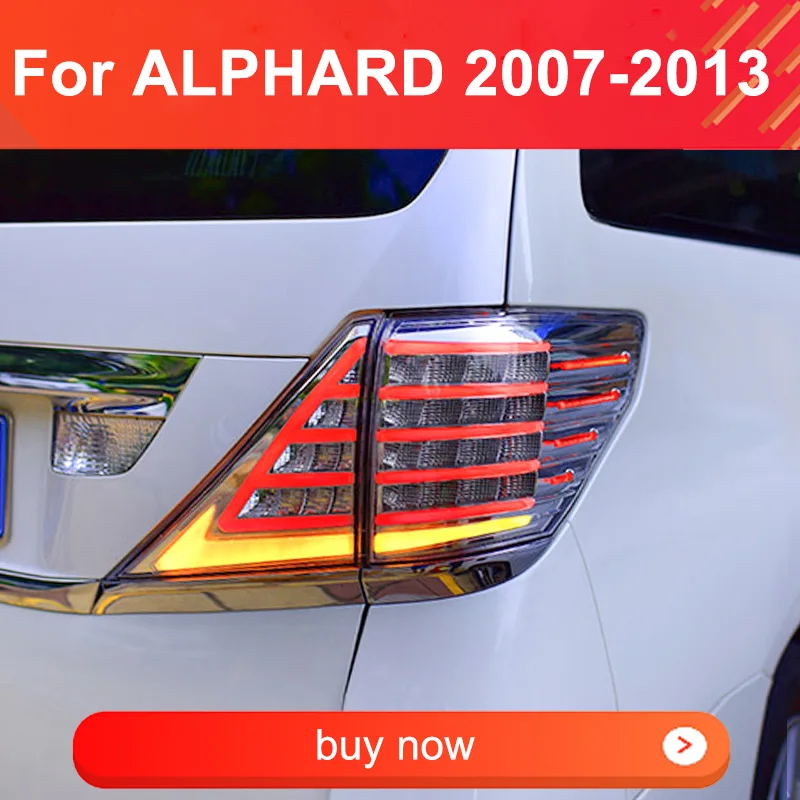 

1 Pair Tail Light Assembly for Toyota Alphard 2007-2013 Taillight Plug and Play LED Dynamic Turning Brake Rear Tail lights