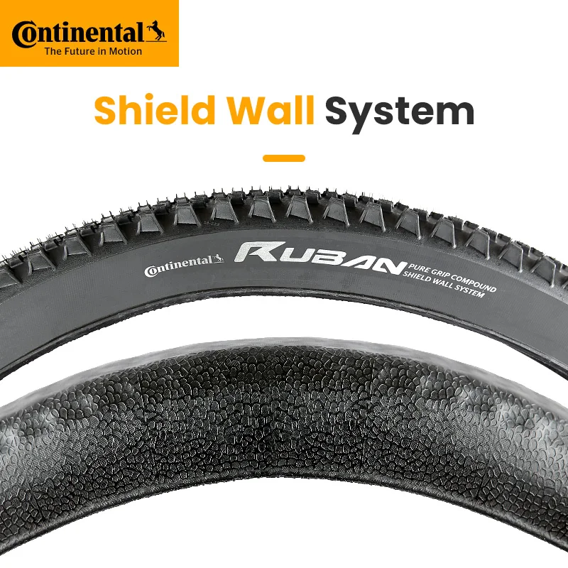 Continental Ruban Mountain Bike Tyre 29x2.10 29x2.30 Pure Grip Compound Shield Wall System E25 Tubeless Ready Folding Tire