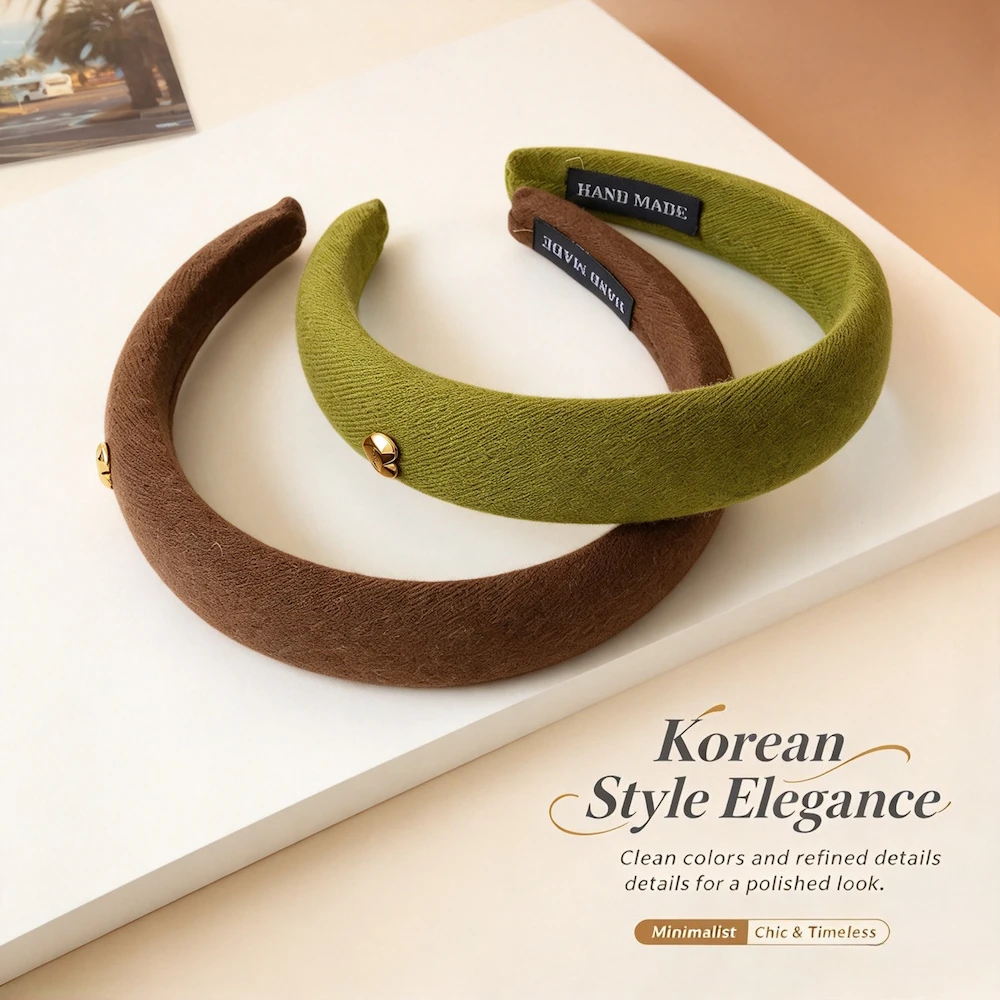 Solid Color Lamb Wool Headband Women Sponge Hair Hoop Face Headband Pressure Headband Elegant Headwear Hair Accessory for Girls