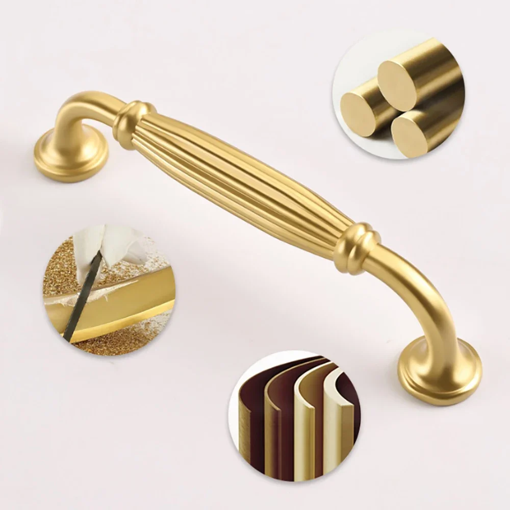 Length 68/112/149mm Brass Handles Rustic Wind Cabinet Doors Cabinet Handles Wardrobe Doors Drawer Handles Vintage American Style