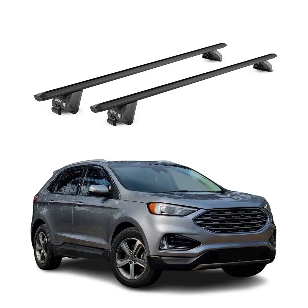Enhance the car's luggage carrying capacity,Roof Rack Cross Bars Luggage Carrier for Ford Edge 2015-2024 Alu Black 2 Pcs