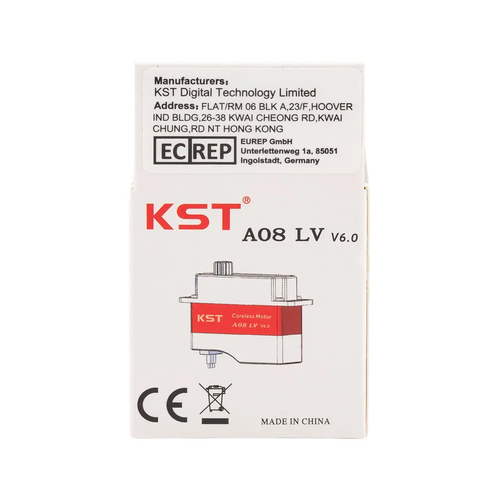 KST A08 LV V6.0 2.0Kgf.cm 0.15sec 듀얼 볼 베어링 마이크로 코어리스 디지털 1S 서보 (DLG F3K 글라이더용)