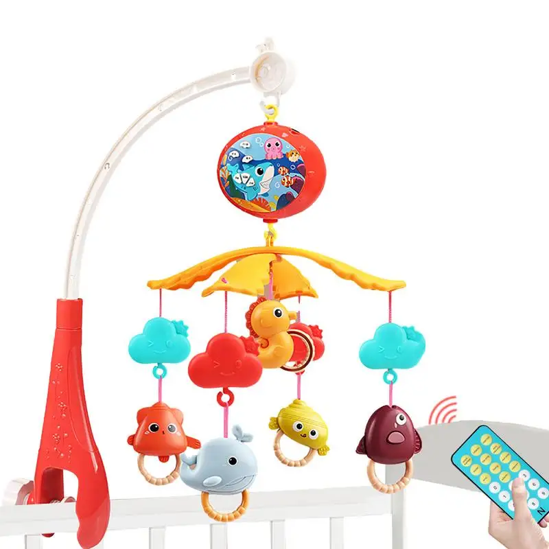 Musical Mobile Babies Crib Babies Musical Crib Mobile With Hanger Rotating Toys Infant Bed Decoration For Newborn Boys And Girls