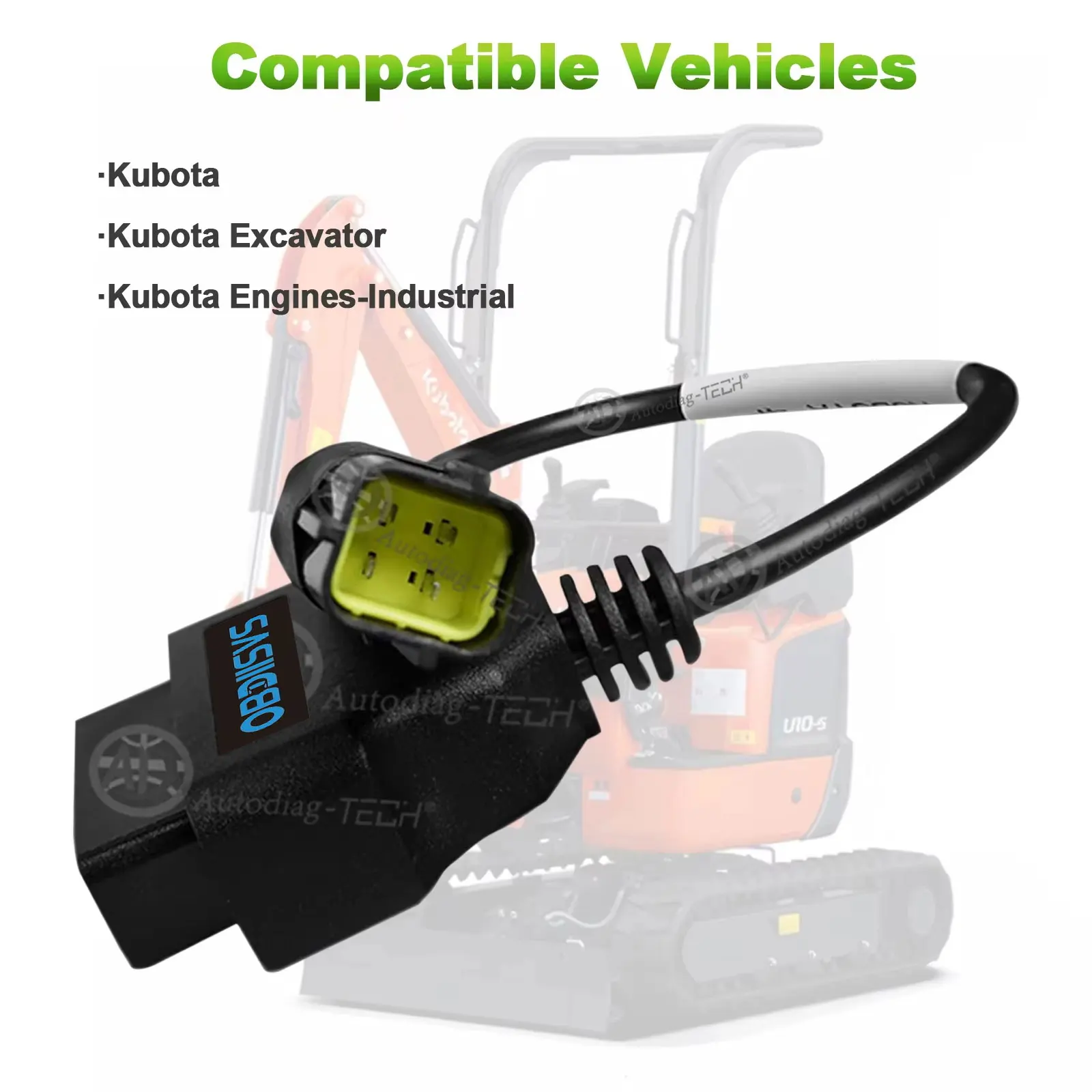 4-Pin-zu-OBD2-Kabel für Kubota Diagmaster Scanner für Python-Schnittstelle Kubota Takeuchi Diagnosekabel für KUBOTA OBD2-Adapterkabel – Detail 9