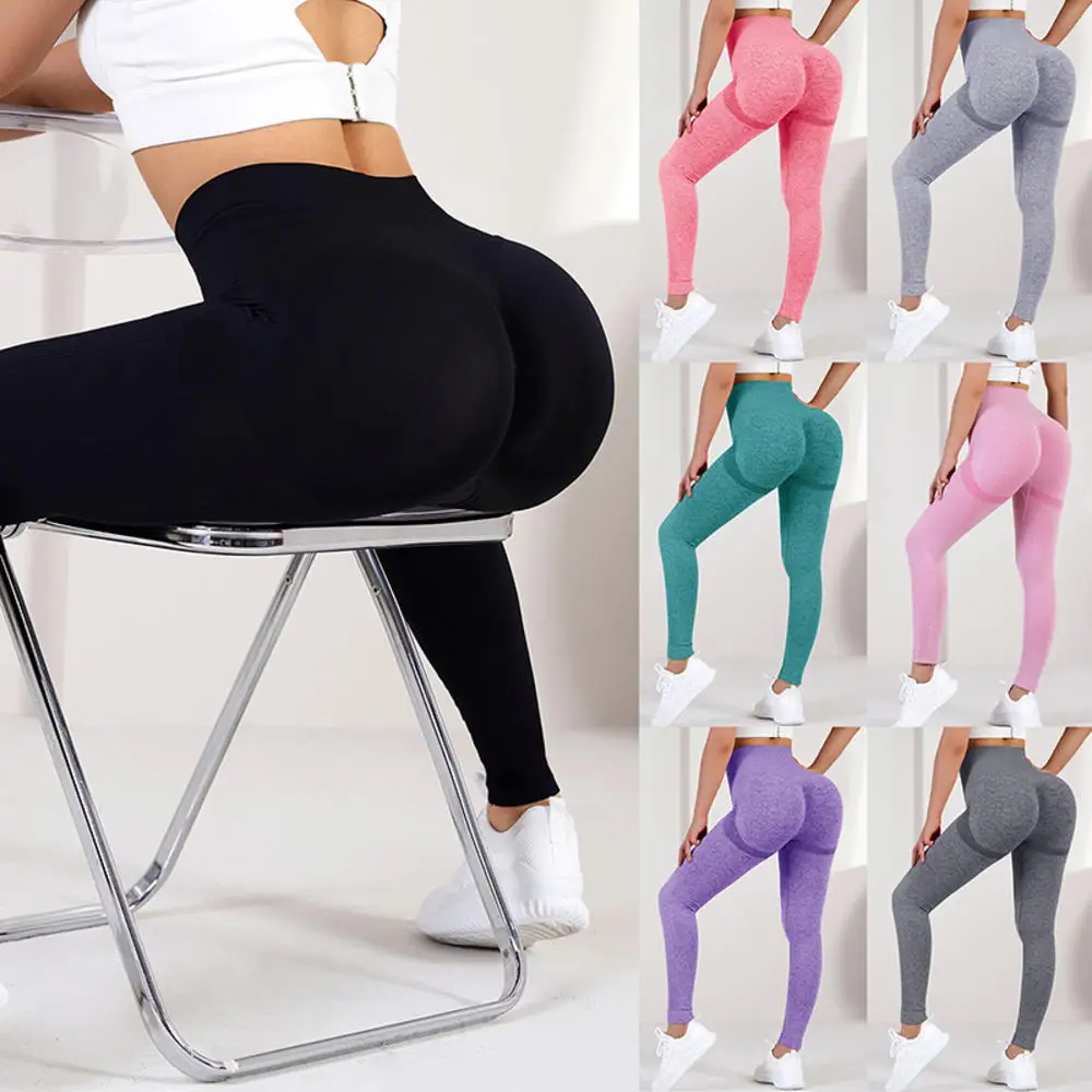 

2023 High Quality Women Yoga Leggings High Waist Exercise Sports Trousers Running Fitness Gym Leggings Hip Lifting Femme Pants