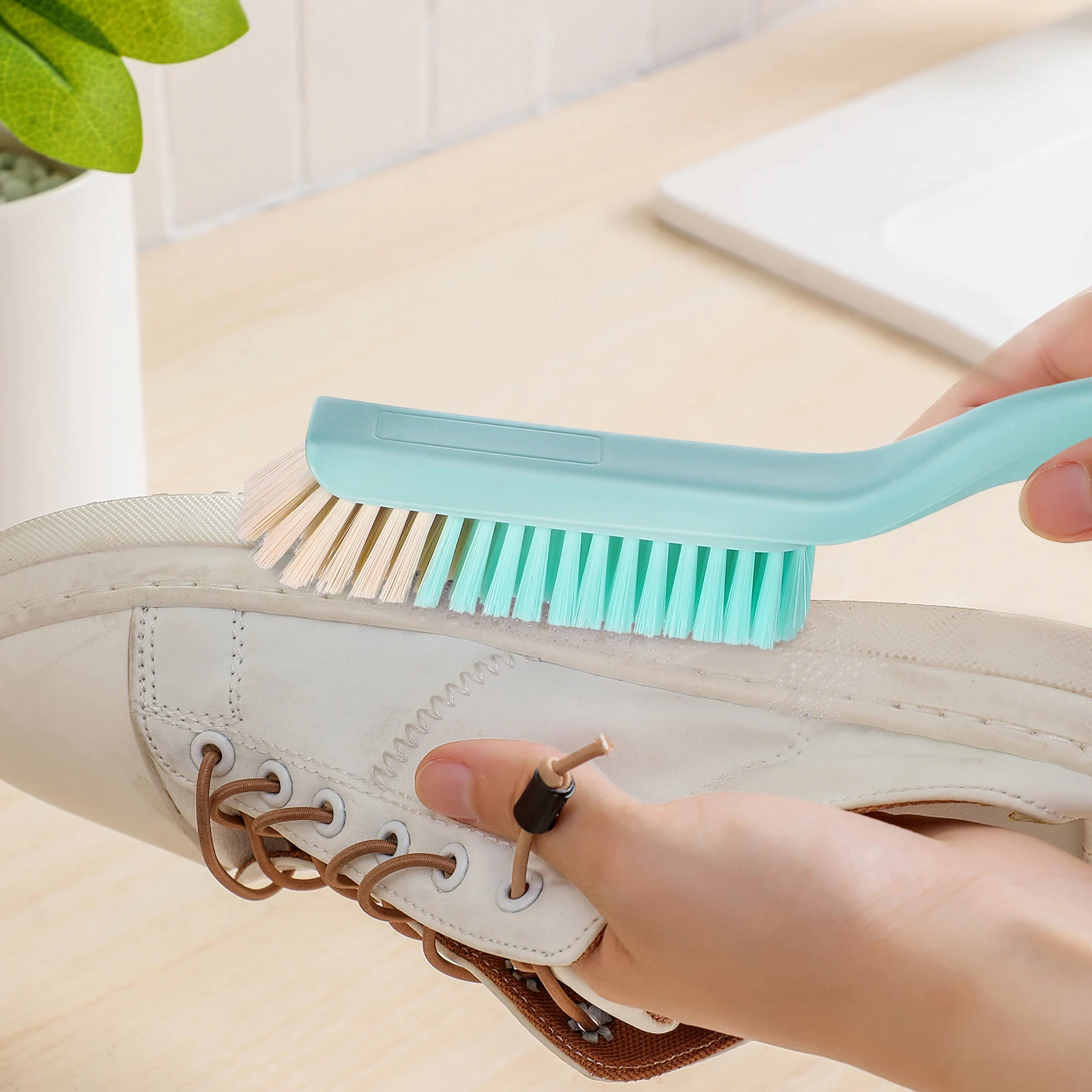

1 set Cleaning Laundry Clothes Carpet Shoe Scrubbing Cloth Brush Plastic Household Laundry Stain Brush Multi purpose Long H