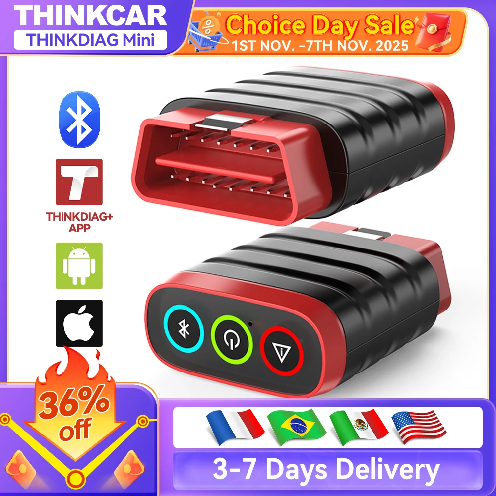 THINKCAR THINKDIAG Mini obd2 сканер для всех автомобилей, полная диагностика системы, автоматический диагностический инструмент, чтение/очистка ошибок, пожизненное бесплатное обновление
