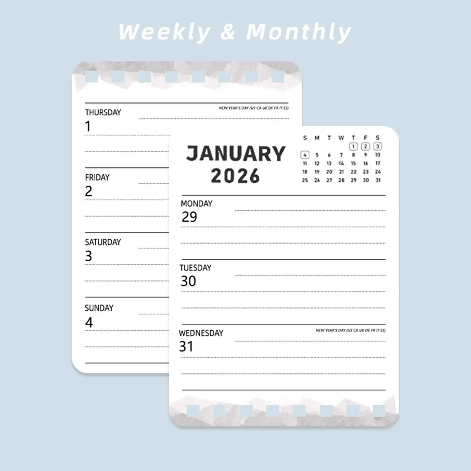 مخطط يومي 2026 دفتر ملفوف A7 مصنف بحجم الجيب لرسم الفصول الدراسية التمريض كلية البحث لاجتماعات العمل في القانون #4