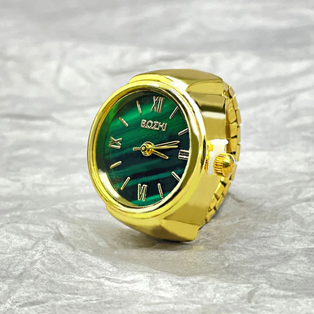 Fashion Unisex Jewelry Accessory Vintage Mini Quartz Finger Watch Creative Finger Ring Watch For Daily Decoration Gift