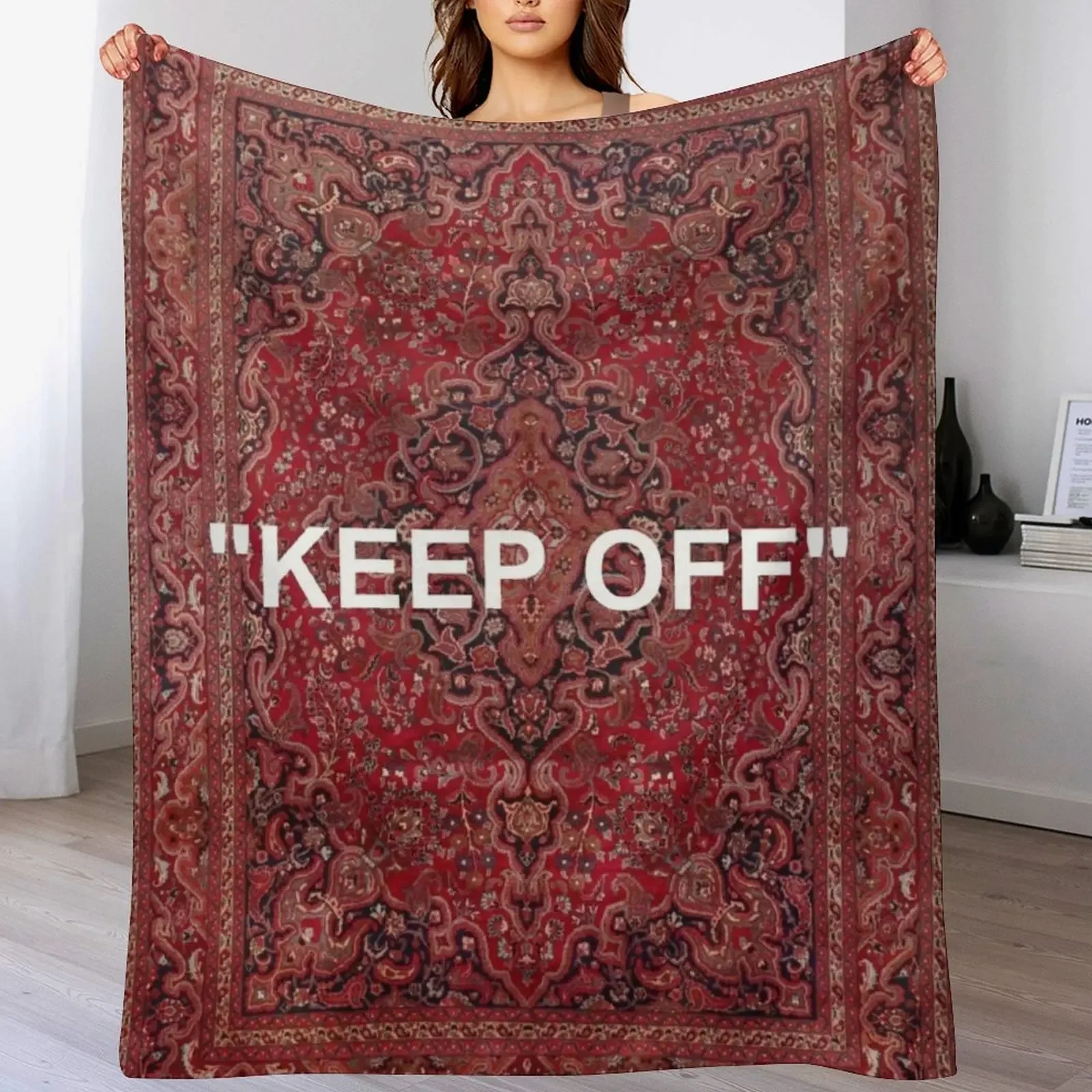 KEEP OFF - Antique Orian rug Throw Blanket Soft Travel Sleeping Bag For Baby Blankets