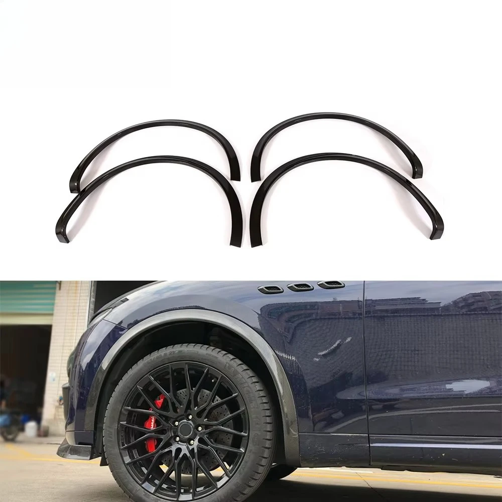Carbon Fiber Car Wheel Arch Flares Molding Trims For Maserati Levante S Sport 2017-2019