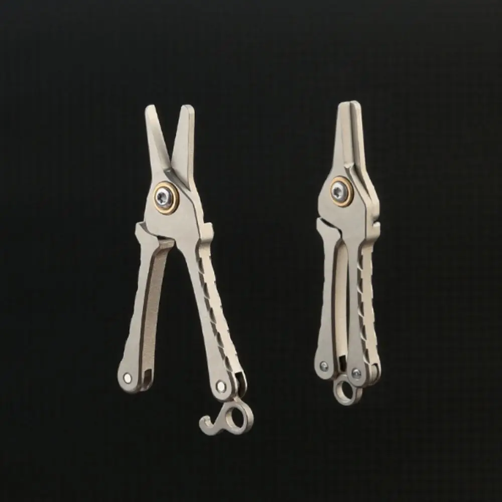 

New Mini Titanium Alloy Scissors Silver Portable Unisex Nose Hair Trimmer Beard Trimming Outdoor Tool