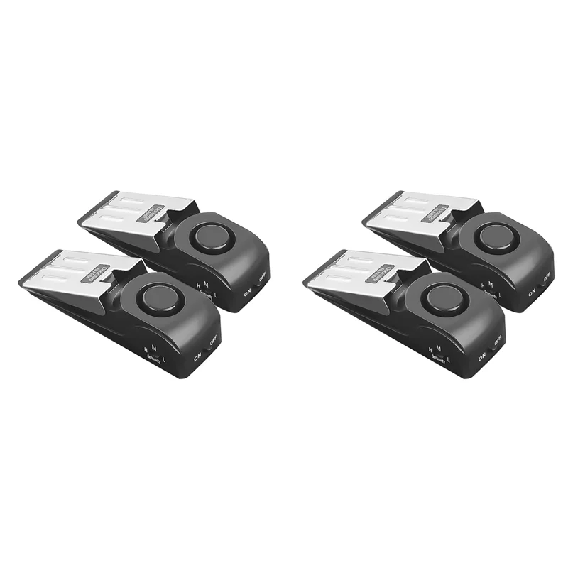 VOFUN-4 Pack Door Stop Alarm, Door Alarm With 120DB Security Siren, Door Alarms For Home Security, Door Stopper Alarm