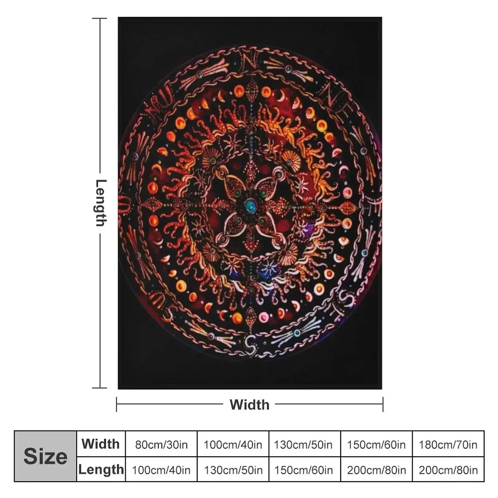 New Turquoise Sea Compass Vibrant Throw Blanket couch cozy soft plush fuzzy picnic outdoor blanket