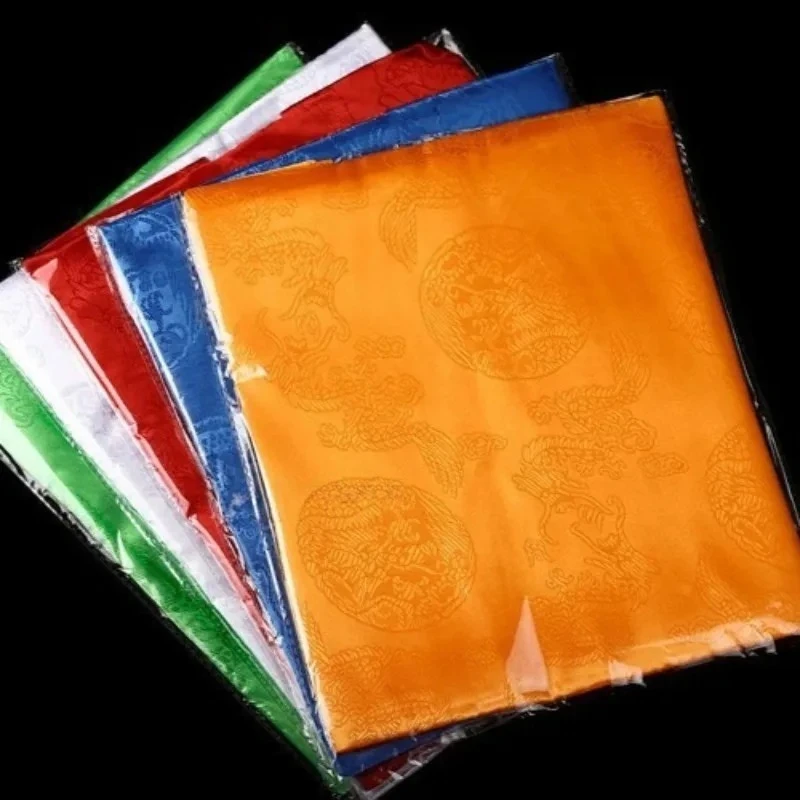 Tibetan 150CM Five-color Dragon and Phoenix Hada Scarf Set Temples/Buddhist Hall/Festival Ceremonies Scarf Religious Decorations - view 6