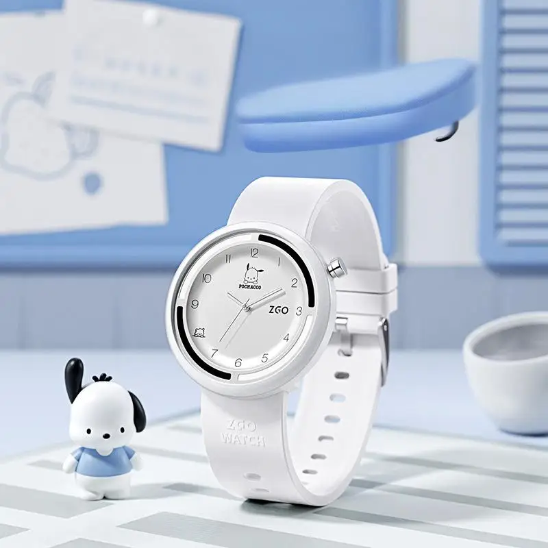 Sanrio dibujos animados Hello Kitty Co reloj de marca Kawaii Pochacco Cinnamoroll puntero reloj electrónico regalo del Día de los niños
