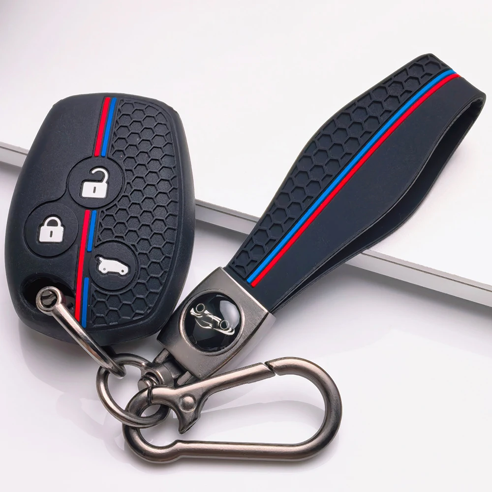 Soft Key Cover For Renault Duster Sandero Logan Clio Symbol Captur For Dacia Logan For Nissan Terrano with carabiner lanyard view 6