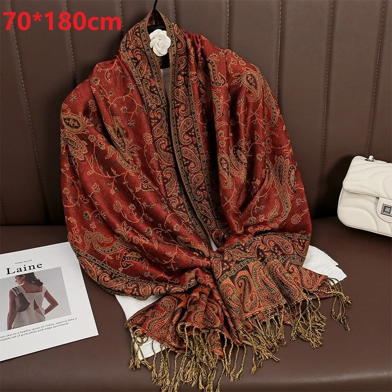 

Winter Scarves Design Print Female Foulard Cotton Stoles Scarf Autumn Cashmere Pashmina Shawl Lady Luxury Brand Wrap Warm XWJ101