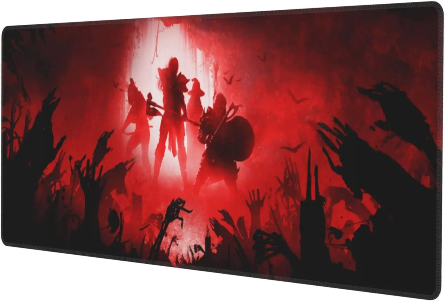 Warrior Peace Gaming Mouse Pad Extended Large Mouse Pad XL Stitched Edges Mousepad  31.5 X 11.8 Inch