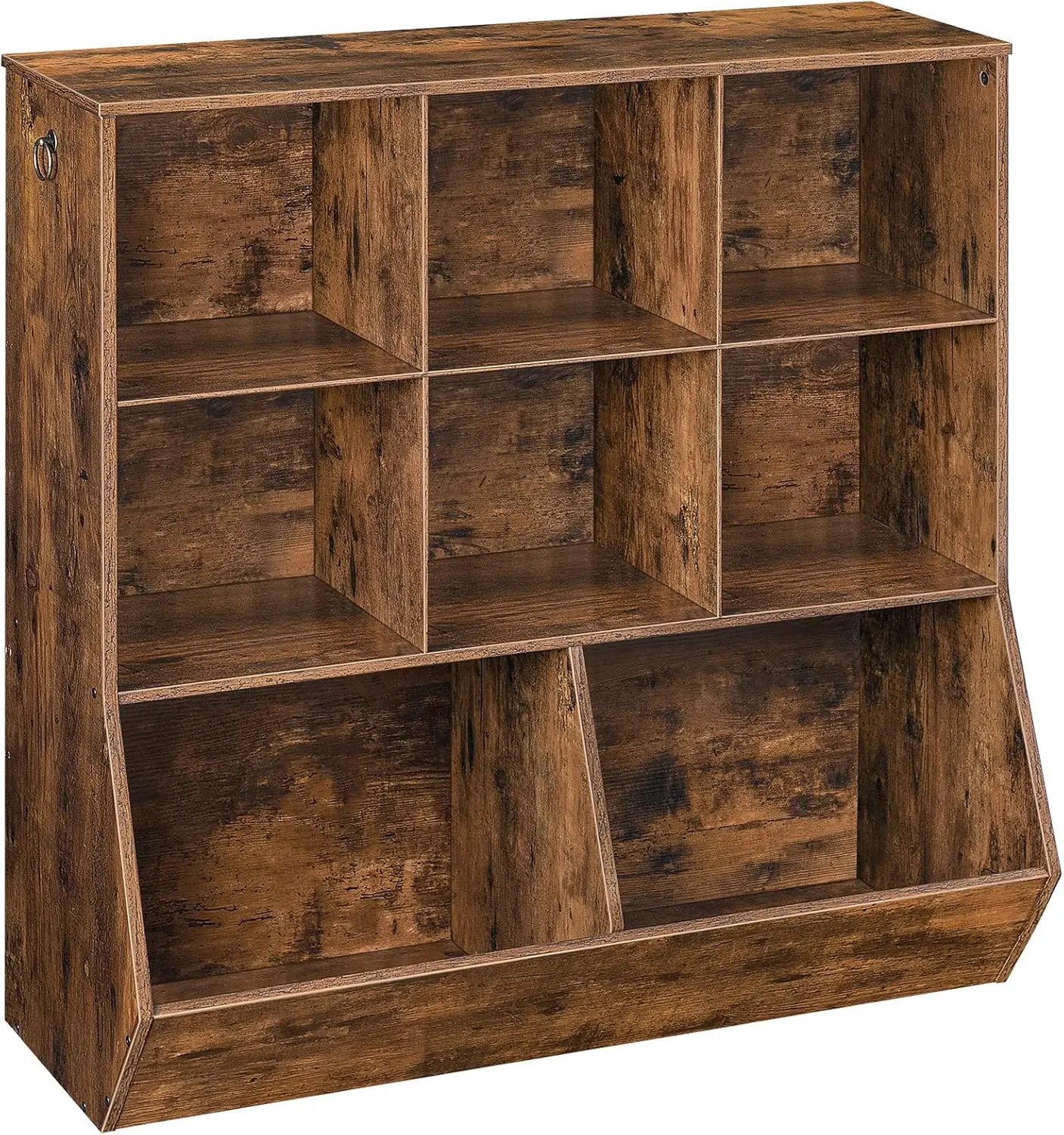 

Шкаф для хранения детских игрушек с 8 секциями, книжный шкаф в деревенском стиле коричневого цвета для игровой комнаты и спальни