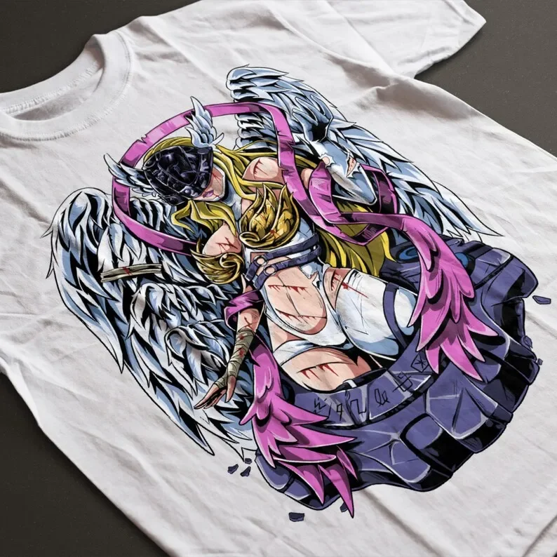 Angewomon camiseta de Digimon WarZone، "Light Always Triumps"، Quote Tee، مغامرة ديجمون #5