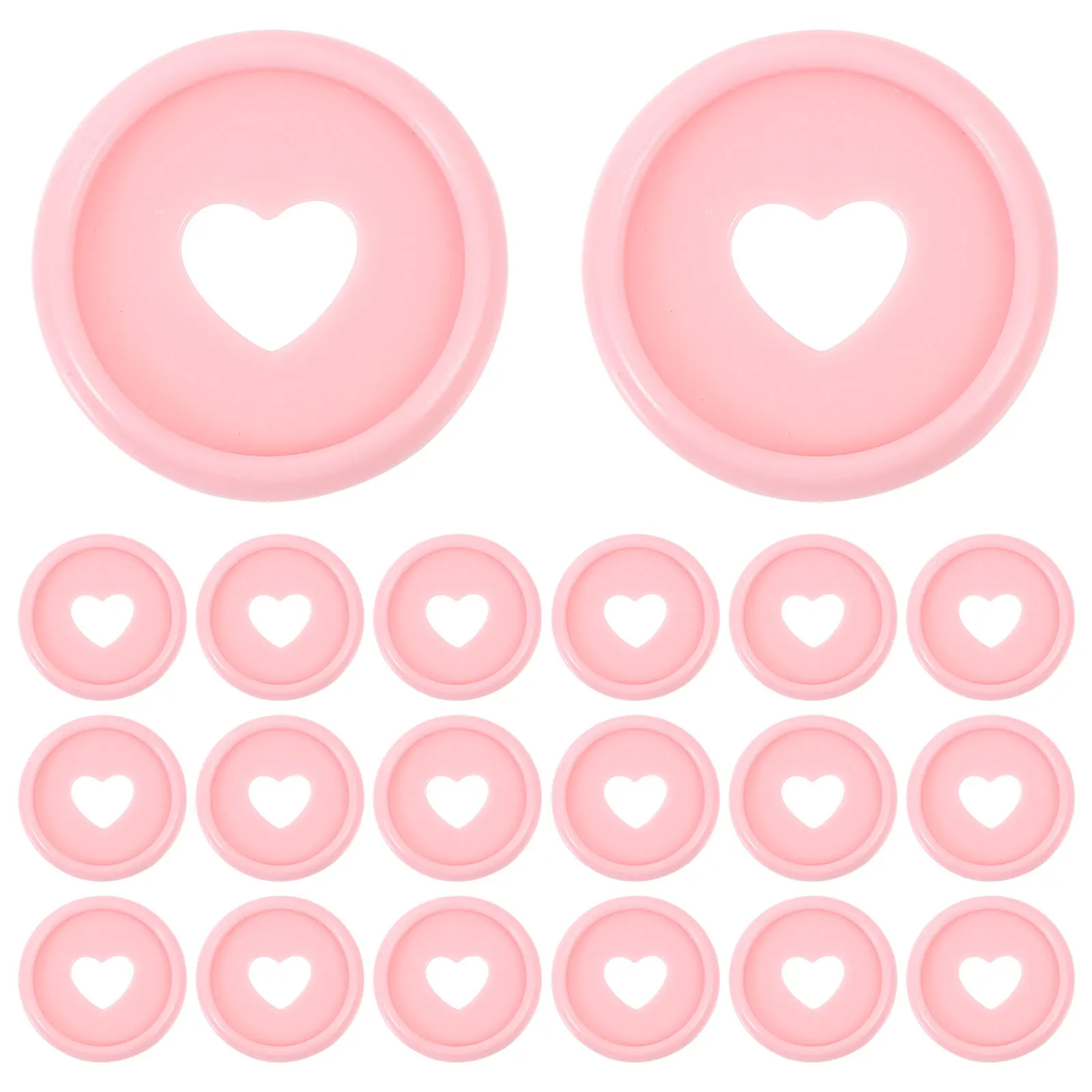 50 Pcs Love Mushroom Hole Binding Buckle Loose-leaf Discs Notebook Replacement Mini Expansion Plastic Buckles Office Discbound