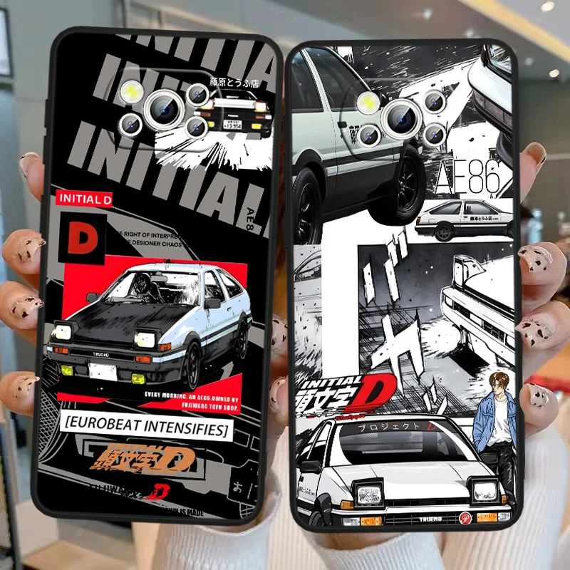 

Anime Initial D Hot For Xiaomi POCO F7 F5 X5 X5 X4 X3 NFC X3 X2 M3 Pro M4 Pro C65 M6 Pro Black Phone Case Funda Cover Shell Capa