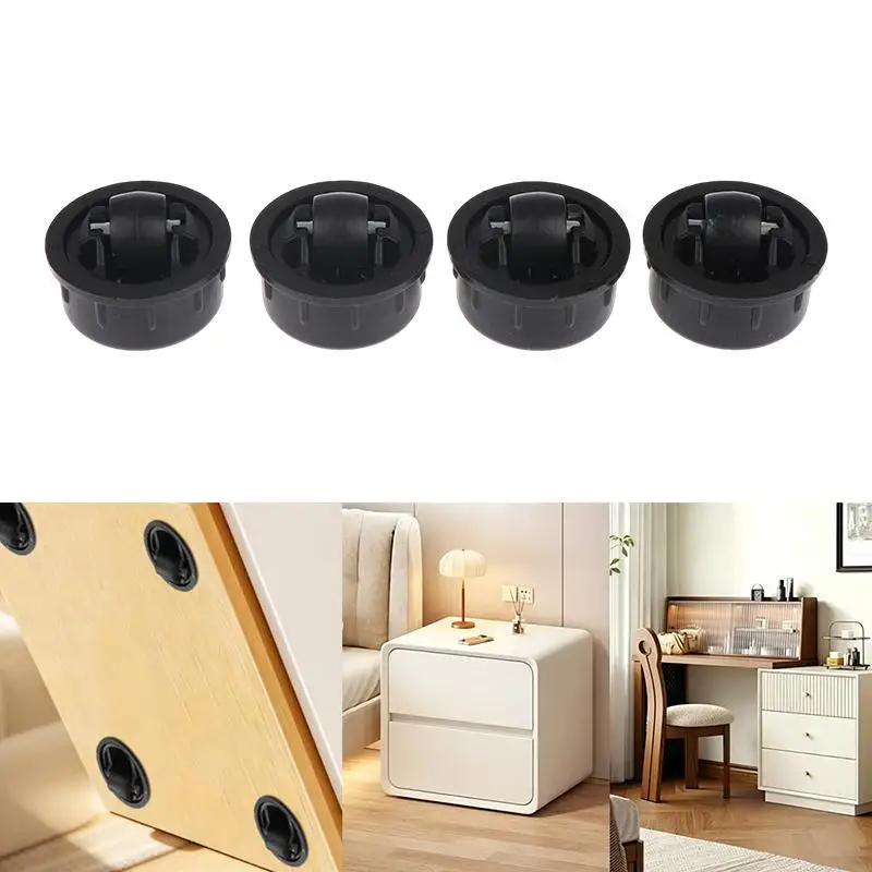 【L】4/8Pcs Hidden Universal Wheel 360 Degree Swivel Casters Invisible General Wheels For Push-pull Table Furniture Bottom