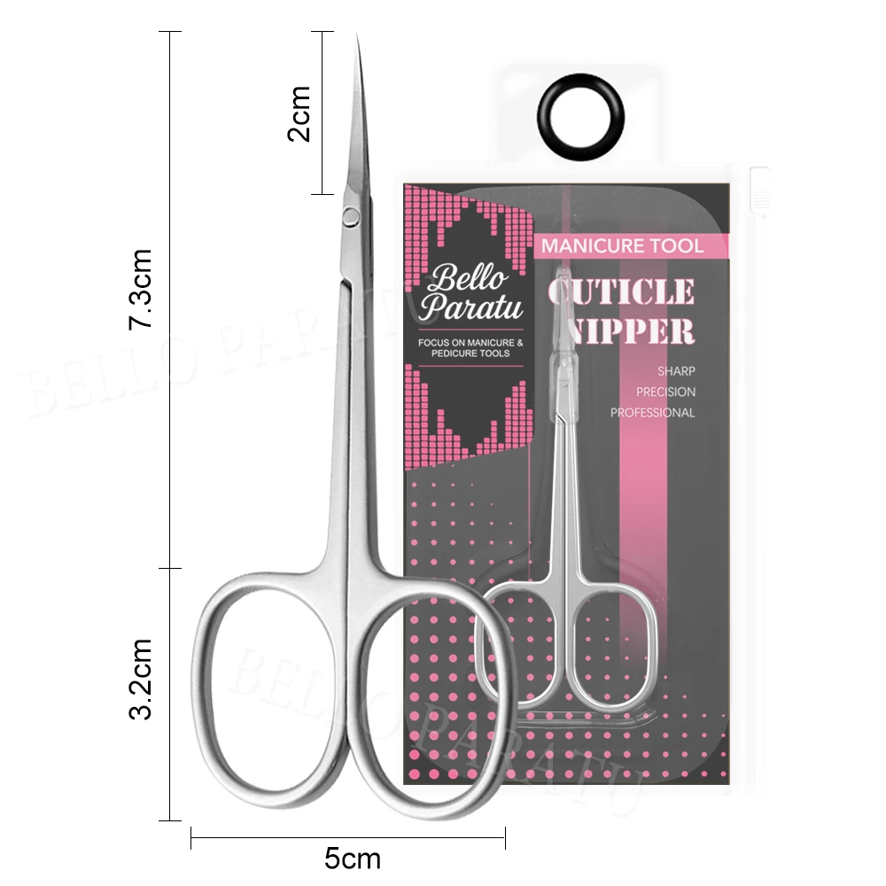 1 pz extra fine curvo forbici per cuticole multiuso manicure rimozione della pelle morta per unghie strumenti di arte ciglia forbici per sopracciglia