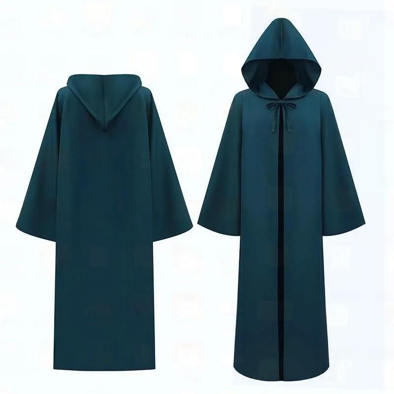 

Средневековый ретро монастый халат, плащ волшебника, длинное пальто с капюшоном, костюм для косплея на Хэллоуин, женский традиционный китайский сценический костюм...