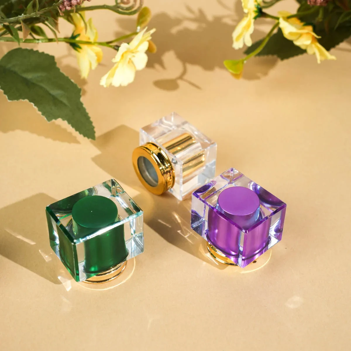 Coperchio quadrato ispessito per bottiglia di profumo Diametro 15 mm Coperchio acrilico squisito adattato per coperchio bottiglia spray con ugello da 17,2 mm