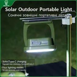 MOSLIGHTING LED Outdoor Camping Light Multifunctional Solar Charging Tent Light Strong light, Portable Night Lamp Fishing Light