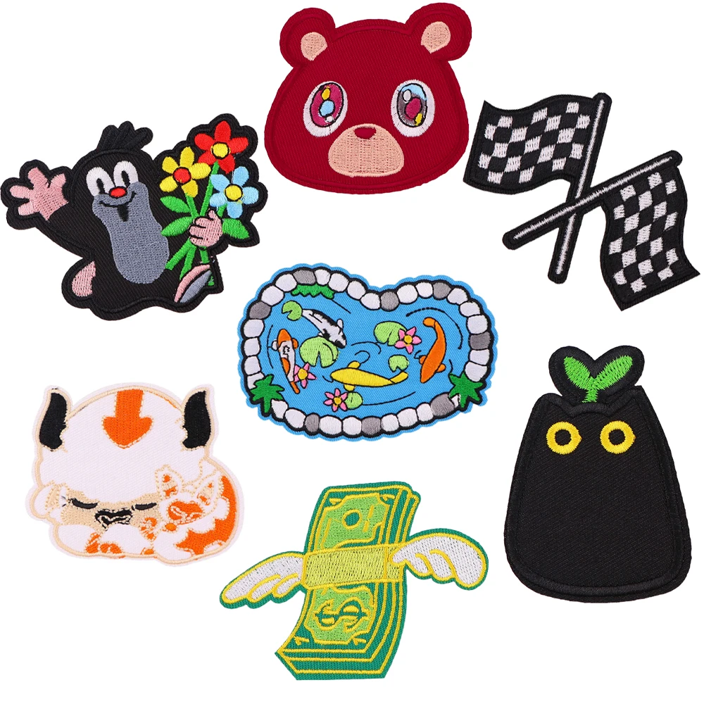 Cute Mole Badges DIY Patch for Clothing Interesting Embroidered Sewing Applique Sew On Fabric Apparel Anime Accessories