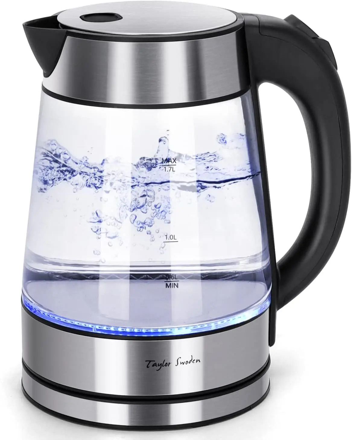 

Glass Electric Water Kettle 1.7L Fast Boiling Cordless with Auto Shutoff & Dry Protection for Tea Coffee