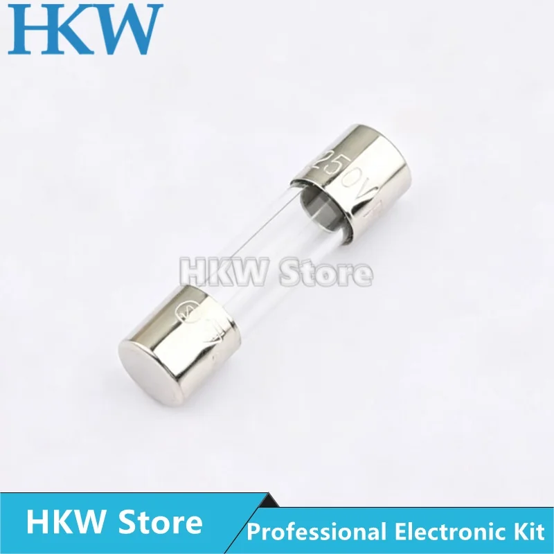 20pcs/lot 5*20mm Slow Blow Tube Fuses Glass 250V 32MA ~ 16A 63MA 100MA 500MA T1A 1.6A 4A 10A 15A 5A Fusible 0218001.MXP 5X20MM