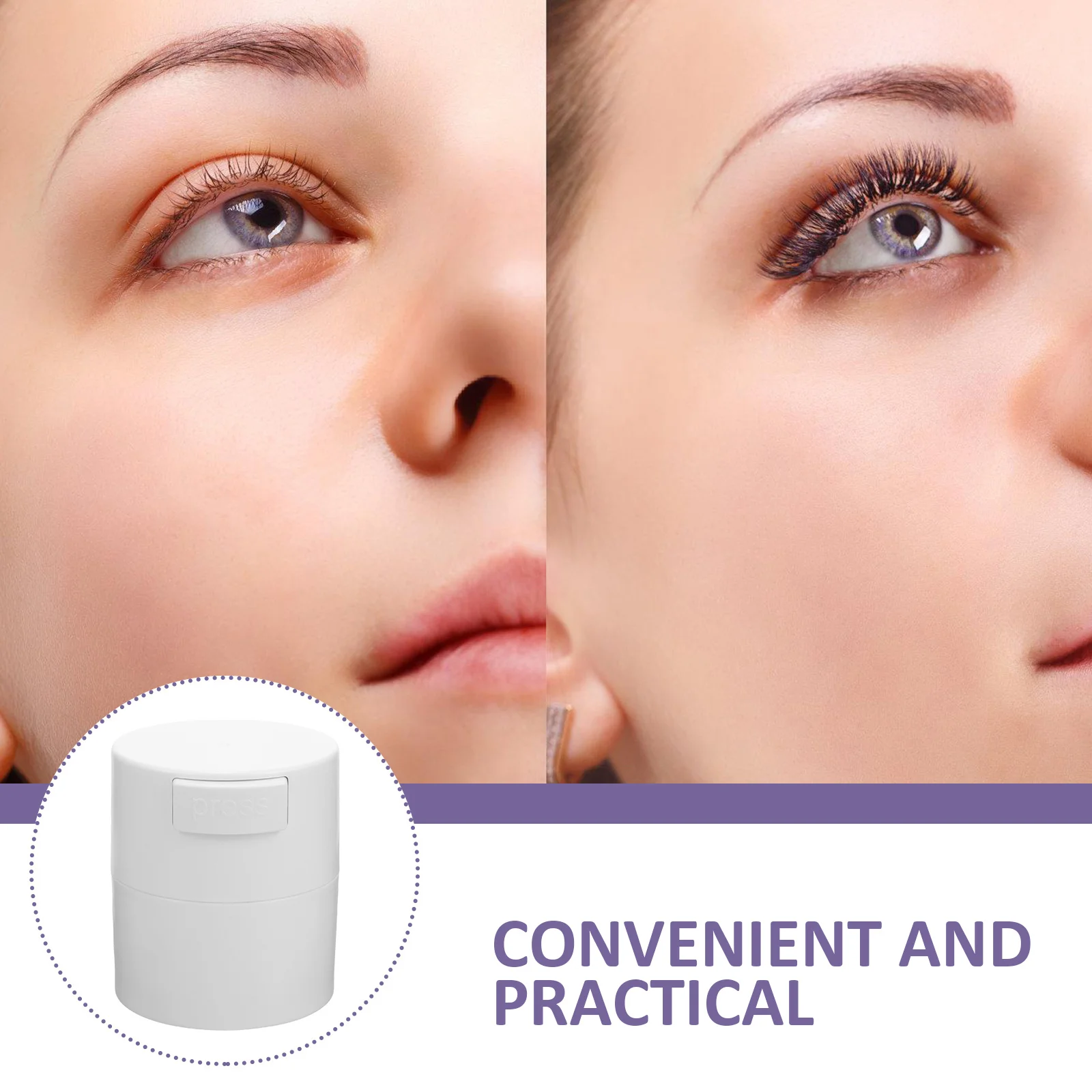 

Eyelash Glue Storage Container Plastic Sealed Case Large Capacity Leak Proof Beauty Salon Home Use Adhesive Jar Glue