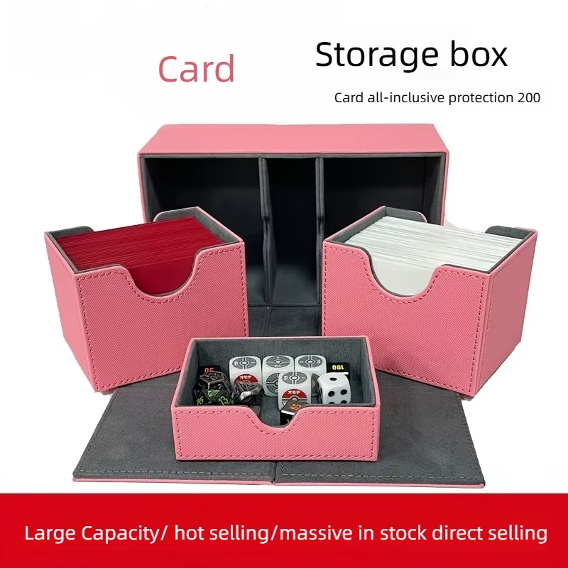 

TCG Mtg Game King Storage Box All-Inclusive 200+ Card Token Set Cassette PKM Double Sleeve Card Promotional Gift